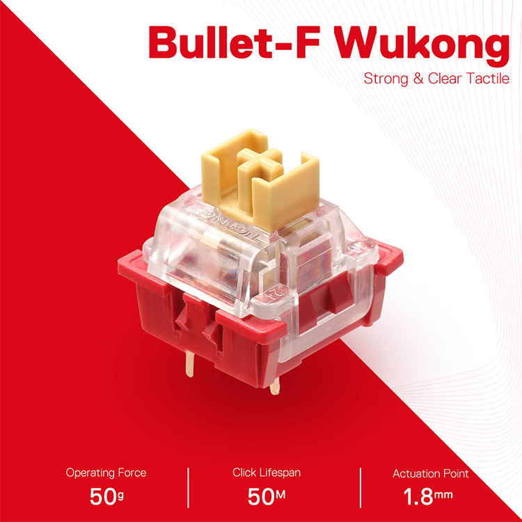 خرید سوییچ کیبورد Redragon A113 Bullet-F - سوییچ Tactile - رنگ Wukong - پک 24 تایی